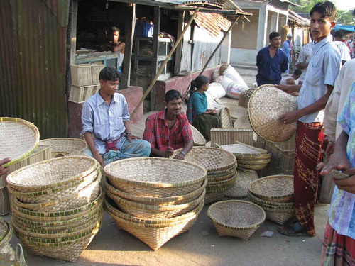 Figure 5. Bamboo baskets and other bamboo-based products (Photo credit: Sharif A. Mukul).