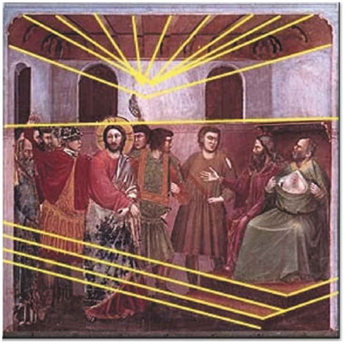 Figure 8. Giotto di Bondone: Jesus before the Caif (courtesy Chr. W. Tyler)