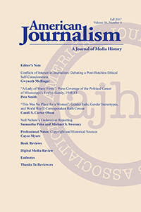 Cover image for American Journalism, Volume 34, Issue 4, 2017