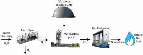 Figure 2. Ex-situ biological H2 methanation schematic.