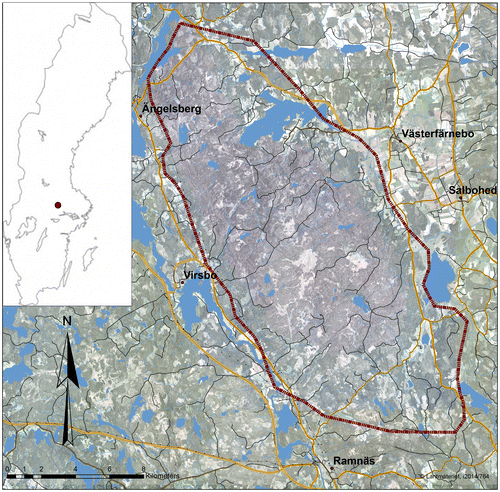 Figure 1. Map of location and map of area.