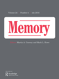Cover image for Memory, Volume 24, Issue 6, 2016