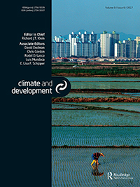 Cover image for Climate and Development, Volume 9, Issue 6, 2017
