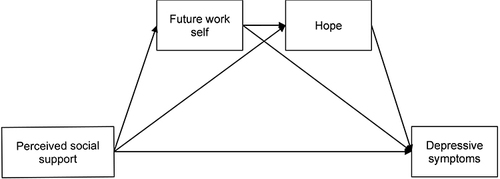 Figure 1 Conception model linking perceived social support and depressive symptoms.