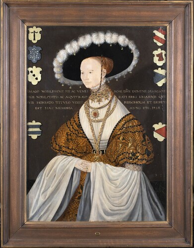 Fig. 4. Attributed in this article to Hans Kemmer, Margareta Eriksdotter (Vasa), ca. 1528. Oil on panel, 67 × 48 cm. Private collection. Photo: Sofie Eriksson.