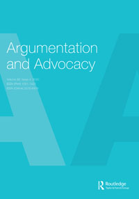 Cover image for Argumentation and Advocacy, Volume 56, Issue 3, 2020