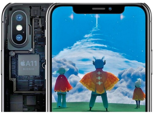 FIGURE 8 The A11 Bionic system on a chip—or SoC—powers the iPhone X, but it can also be found inside the iPhone 8 and iPhone 8 Plus (Courtesy Apple Inc.).