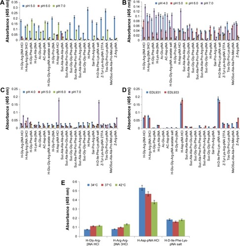 Figure 6 The effects of saturated glucose on the protease activities of K-12 and EDL933.