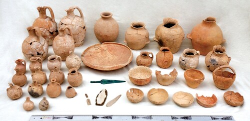 Figure 2 Funerary offerings from Burial Cave F-55.