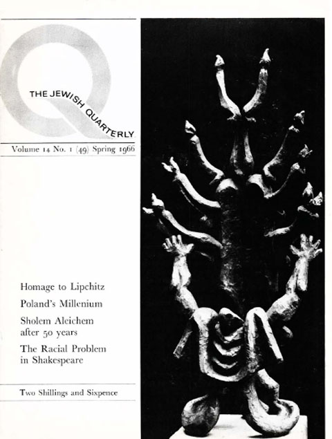 Cover image for Jewish Quarterly, Volume 14, Issue 1, 1966