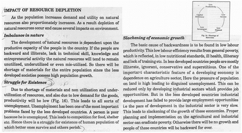 Figure 1. pp. 27–29 in ‘Environmental Science’ for IX standard, published by the Tamil Nadu state press.