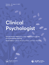 Cover image for Clinical Psychologist, Volume 25, Issue 3, 2021