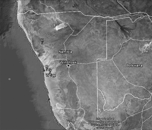 Figure 1. Map of the fieldwork stations.