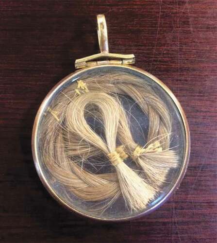 Figure 1. Locket containing the hair of Elizabeth Barrett Browning given by Robert Browning to Mrs Thomas FitzGerald (ABL: H0479).