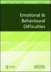 Cover image for Emotional and Behavioural Difficulties, Volume 7, Issue 3, 2002