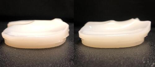 Figure 1 Definitive CR (left) and CS (right) poly inserts.