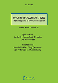 Cover image for Forum for Development Studies, Volume 49, Issue 3, 2022