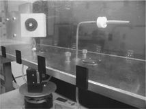 FIG. 4 Photograph of the experimental sampling system as set up for the gravimetric tests.