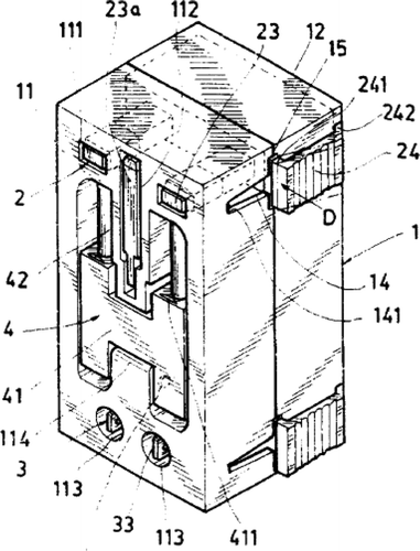 Figure 8. The universal adapter of patent no. US 5791921.