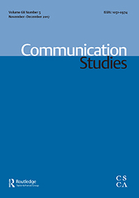 Cover image for Communication Studies, Volume 68, Issue 5, 2017