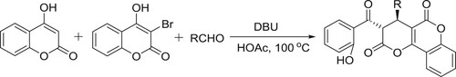 Scheme 65. A diastereoselective synthesis of pyrano fused coumarins.