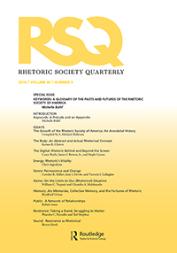 Cover image for Rhetoric Society Quarterly, Volume 48, Issue 3, 2018
