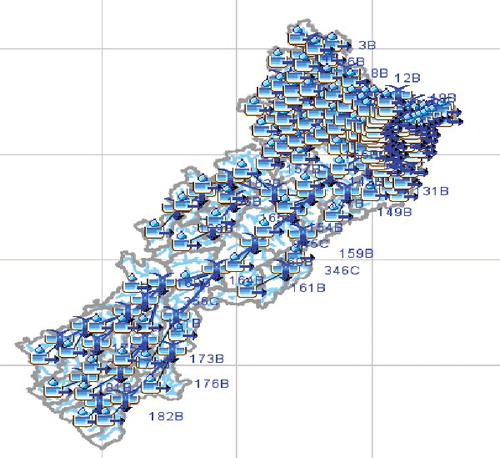 Figure 7. HEC-HMS basin model of Hafr Al-Batin watershed.