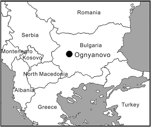 FIGURE 1. Location of Ognyanovo in Bulgaria.