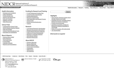 FIGURE 3 National Institute of Dental and Craniofacial Research