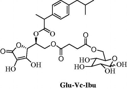 Figure 1. The structure of ibuprofen prodrug Glu-Vc-Ibu.