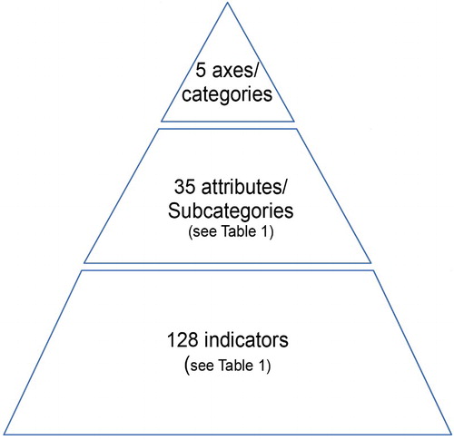 Figure 2. Pyramidal structure of the international indicators.