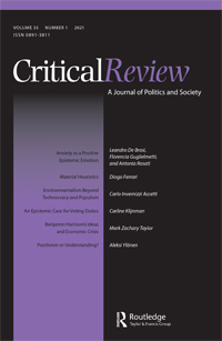Cover image for Critical Review, Volume 33, Issue 1, 2021
