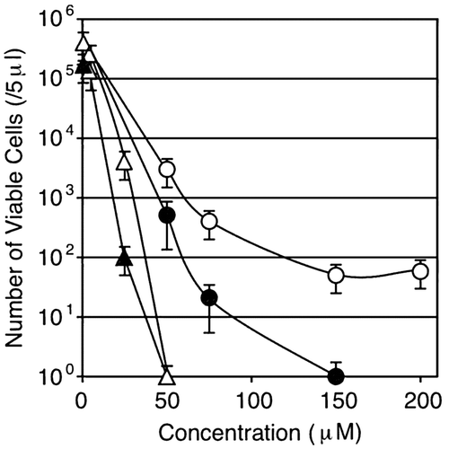 Fig. 5. Effect of the csoR-copZA deletion on Cu-sensitivity of B. subtilis 168.