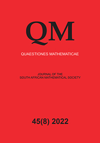Cover image for Quaestiones Mathematicae, Volume 45, Issue 8, 2022