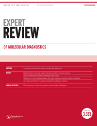 Cover image for Expert Review of Molecular Diagnostics, Volume 16, Issue 8, 2016