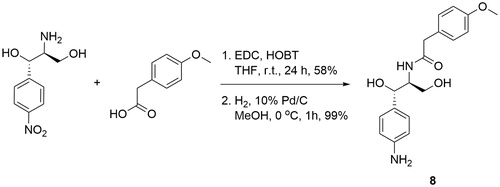 Scheme 2. Synthesis of compound 8.