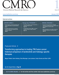 Cover image for Current Medical Research and Opinion, Volume 37, Issue 1, 2021