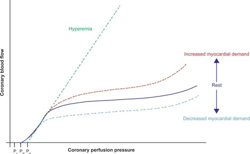Figure 1 The coronary pressure–flow relationship.