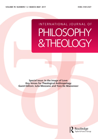 Cover image for International Journal of Philosophy and Theology, Volume 78, Issue 1-2, 2017