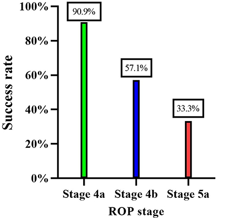 Figure 3 Surgical success rate of the study group.