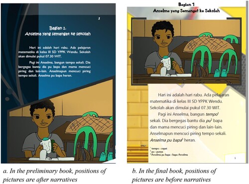 Figure 3. An example of the improvement of the picture storybook.