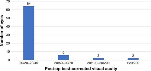 Figure 3 Distribution of postoperative best corrected visual acuity.