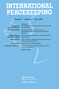 Cover image for International Peacekeeping, Volume 27, Issue 3, 2020
