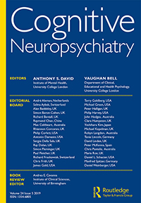 Cover image for Cognitive Neuropsychiatry, Volume 24, Issue 5, 2019