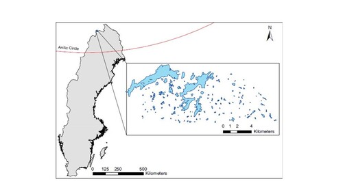 Fig. 1 The geographical distribution of the studied lakes.