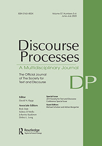 Cover image for Discourse Processes, Volume 57, Issue 5-6, 2020