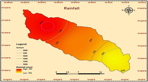 Figure 10. Rainfall map of study area.