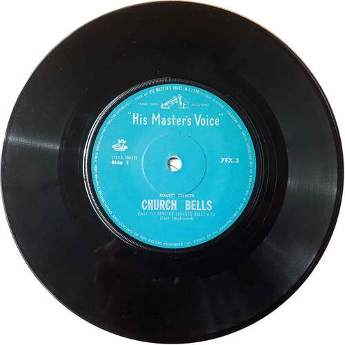 Figure 3. Vinyl 7” recording of church bell sounds generated by two churches in Berkshire (UK) (His Master’s Voice Citation1968) (Parker and Spennemann Citation2021b).