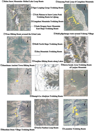 Figure 9. The line density of hiking trajectories: the third stage.