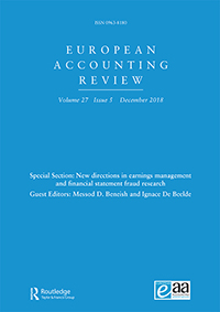 Cover image for European Accounting Review, Volume 27, Issue 5, 2018